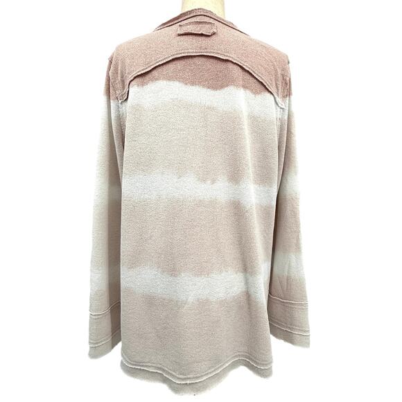 POL Tie Dye Henley Thermal Top Women's L Boho Soft Girl Cozycore Sustainable - Picture 4 of 7